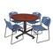 Kobe Kobe Round Table & Chair Set, Wood, Metal, Polypropylene Top TKB48RNDCH44BE - alternate 1